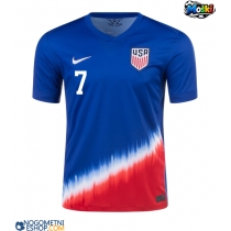 Moški Nogometni dresi Združene Države Giovanni Reyna #7 Gostujoči Copa America 2024 Kratek Rokav